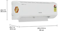 Voltas 1.5 Ton 3 Star Split AC (Copper 183DZZ (R32) White) - 1.5 Ton, White, 1 year on product, 1 year on condenser, 5 years on compressor